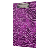 Paarse Ombre Glam Glitter Tiger Stripes Patroon Klembord (Links)