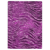 Paarse Ombre Glam Glitter Tiger Stripes Patroon Klembord (Achterkant)