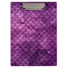 Paarse Ombre Glam Zeemeermin Schubben Patroon Klembord