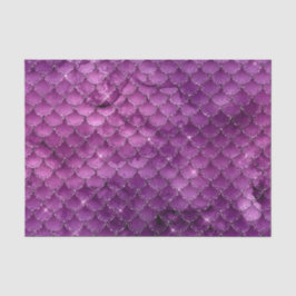 Paarse Ombre Glam Zeemeermin Schubben Patroon Tissuepapier