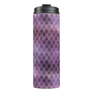 Paarse Ombre & Glitter Dragonschubben die schitter Thermosbeker