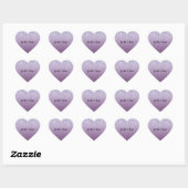 Paarse Ombre Glitter Hart Sticker (Vel)
