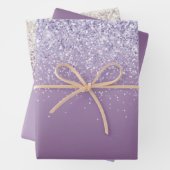 Paarse Ombre Glitter Inpakpapier Vel (In situ)