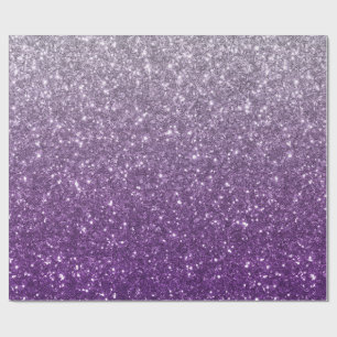 Paarse Ombre Glitter Look Cadeaupapier