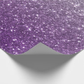Paarse Ombre Glitter Look Cadeaupapier (Hoek)