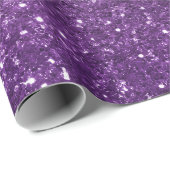 Paarse Ombre Glitter Look Cadeaupapier (Rol Hoek)
