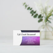 Paarse Ombre Glitter Sjabloon Professional Visitekaartje (Staand voorkant)