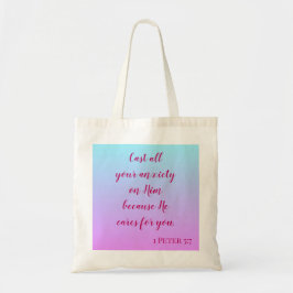 Paarse Ombre gooit je angst voor God uit Tote Bag