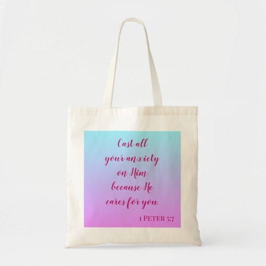 Paarse Ombre gooit je angst voor God uit Tote Bag (Voorkant)