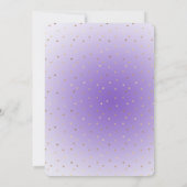 Paarse Ombre gouden harten bruiloft Kaart (Achterkant)