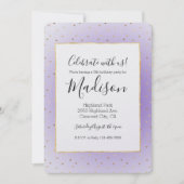 Paarse Ombre gouden harten Kaart (Voorkant)