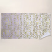 Paarse Ombre gouden Inspirerend woorden Strandlaken (Voorkant)