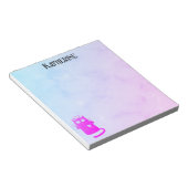 Paarse Ombre Grappige Engel Kat Notitieblok (Schuin)