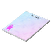 Paarse Ombre Grappige Engel Kat Notitieblok (Linkerzijde)