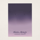 Paarse Ombre Handmade Jewelry Earring Display Visitekaartje (Voorkant)