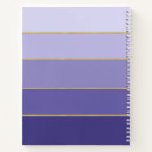 Paarse Ombre-kleurenblokken op maat Notitieboek (Achterkant)