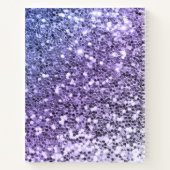 Paarse Ombre Klomp Glitter Persoonlijk Notitieboek (Achterkant)