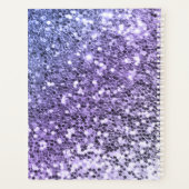 Paarse Ombre Klonter Glitter Gepersonaliseerd Planner (Achterkant)
