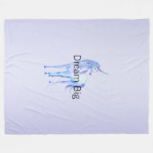 Paarse Ombre Magical Unicorn Fleece Deken (Voorkant (Horizontaal))