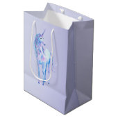 Paarse Ombre Magical Unicorn Medium Cadeauzakje (Voorkant Gekanteld)