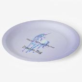 Paarse Ombre Magical Unicorn Papieren Bordje (Gekanteld)
