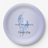 Paarse Ombre Magical Unicorn Papieren Bordje (Voorkant)