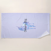 Paarse Ombre Magical Unicorn Strandlaken (Voorkant)