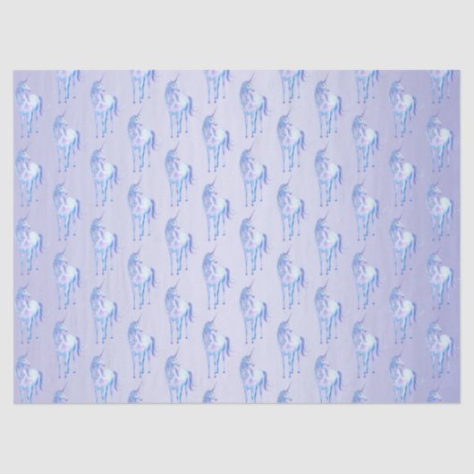 Paarse Ombre Magical Unicorn Tissuepapier (Voorkant)