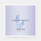 Paarse Ombre Magische Eenhoorn    Servet (Voorkant)