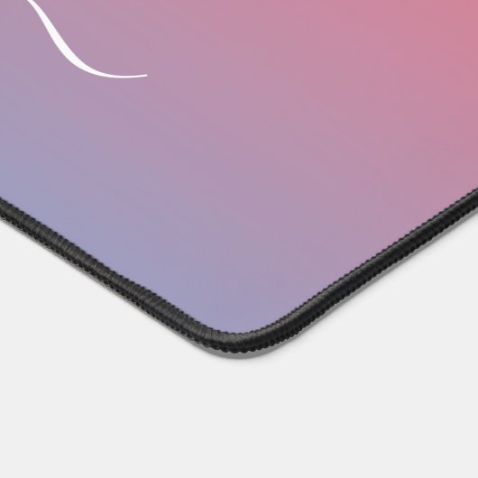 Paarse Ombre Monogram Naam Script Bureaumat (Hoek)