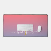 Paarse Ombre Monogram Naam Script Bureaumat (Keyboard & Muis)