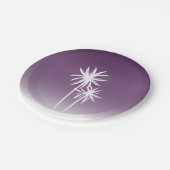 Paarse Ombré Palm Trees Beach Papieren Bordje (Gekanteld)