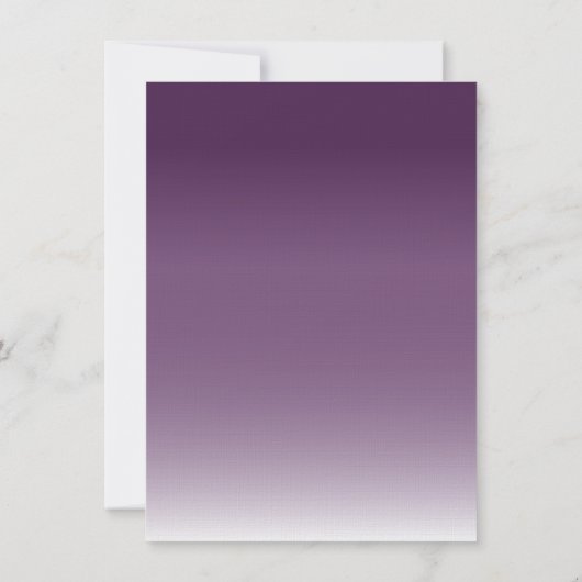 Paarse ombré palm Trees Beach Wedding Kaart (Achterkant)