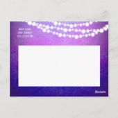 Paarse Ombre Rustic van de Lichten van het Koord s Briefkaart (Achterkant)