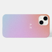 Paarse Ombre Sky gepersonaliseerd Initiaal monogra Case-Mate iPhone Case (Achterkant (horizontaal))