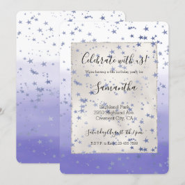 Paarse Ombre Stars Kaart