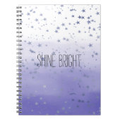 Paarse Ombre Stars Notitieboek (Voorkant)