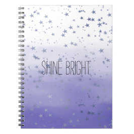 Paarse Ombre Stars Notitieboek