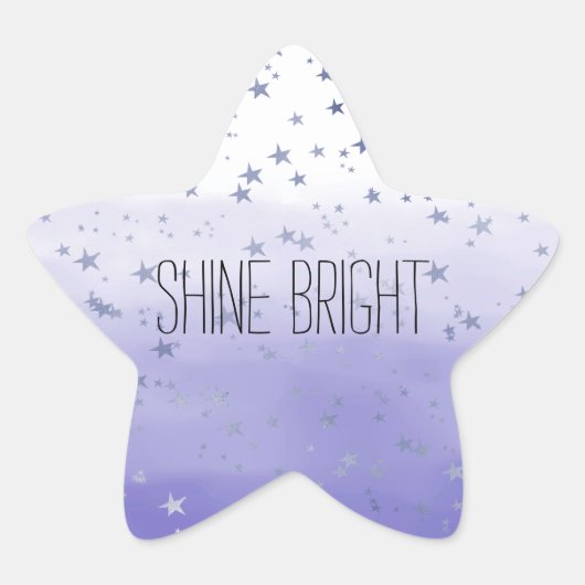 Paarse Ombre Stars Ster Sticker (Voorkant)