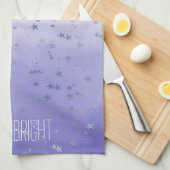 Paarse Ombre Stars Theedoek (Quarter Fold)