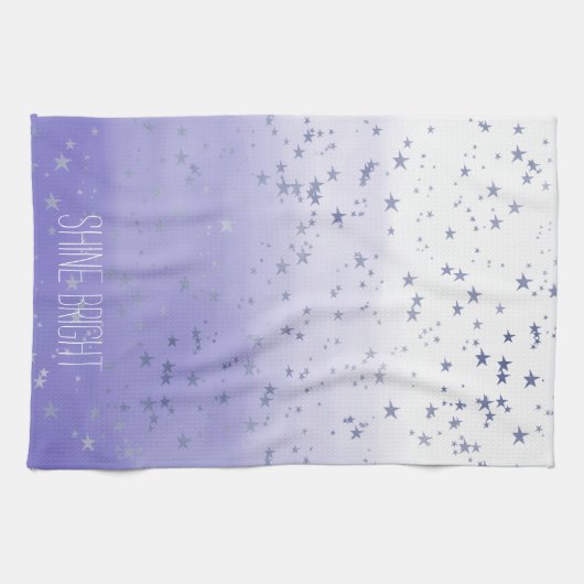 Paarse Ombre Stars Theedoek (Horizontaal)