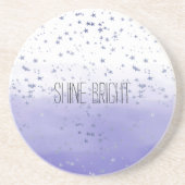 Paarse Ombre Stars Zandsteen Onderzetter (Voorkant)