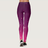 Paarse ombre sterren leggings (Achterkant)