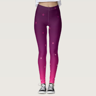 Paarse ombre sterren leggings