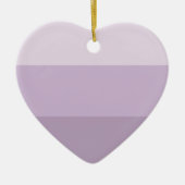 Paarse Ombre Striped Keramisch Ornament (Voorkant)