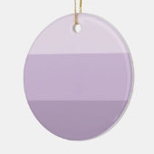 Paarse Ombre Striped Keramisch Ornament (Links)