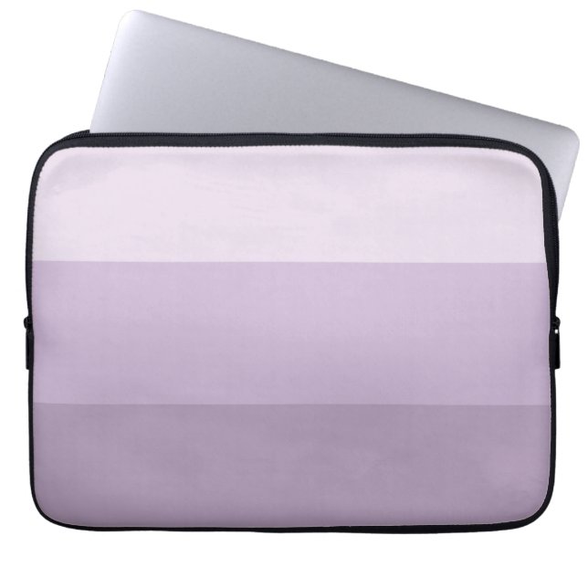 Paarse Ombre Striped Laptop Sleeve (Voorkant)