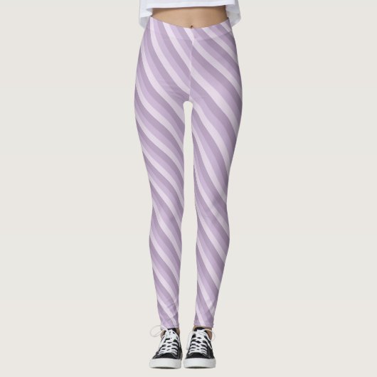 Paarse Ombre Striped Leggings (Voorkant)