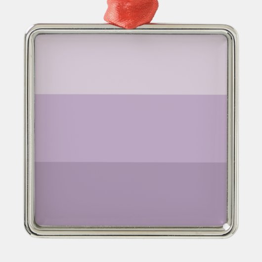 Paarse Ombre Striped Metalen Ornament (Voorkant)