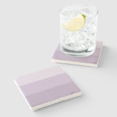 Paarse Ombre Striped Stenen Onderzetter (Zijkant)